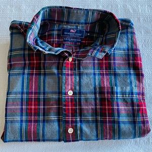 Vineyard Vines Slim Fit Murray Shirt Micro Plaid Button Down, Men's Medium